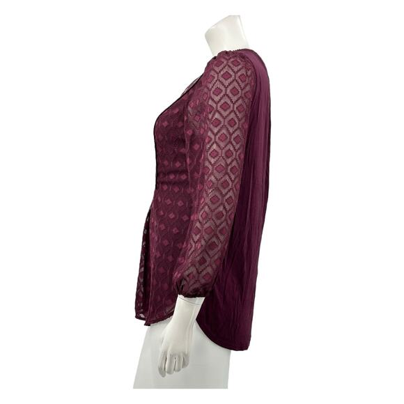 One September Anthropologie Top Women XS Madiran Peasant Embroidered Sequin Boho - Picture 4 of 8